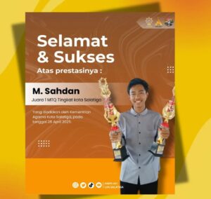 Mengharumkan Nama AFI, Muhammad Sahdan Juara 1 MTQ Hadits Kota Salatiga