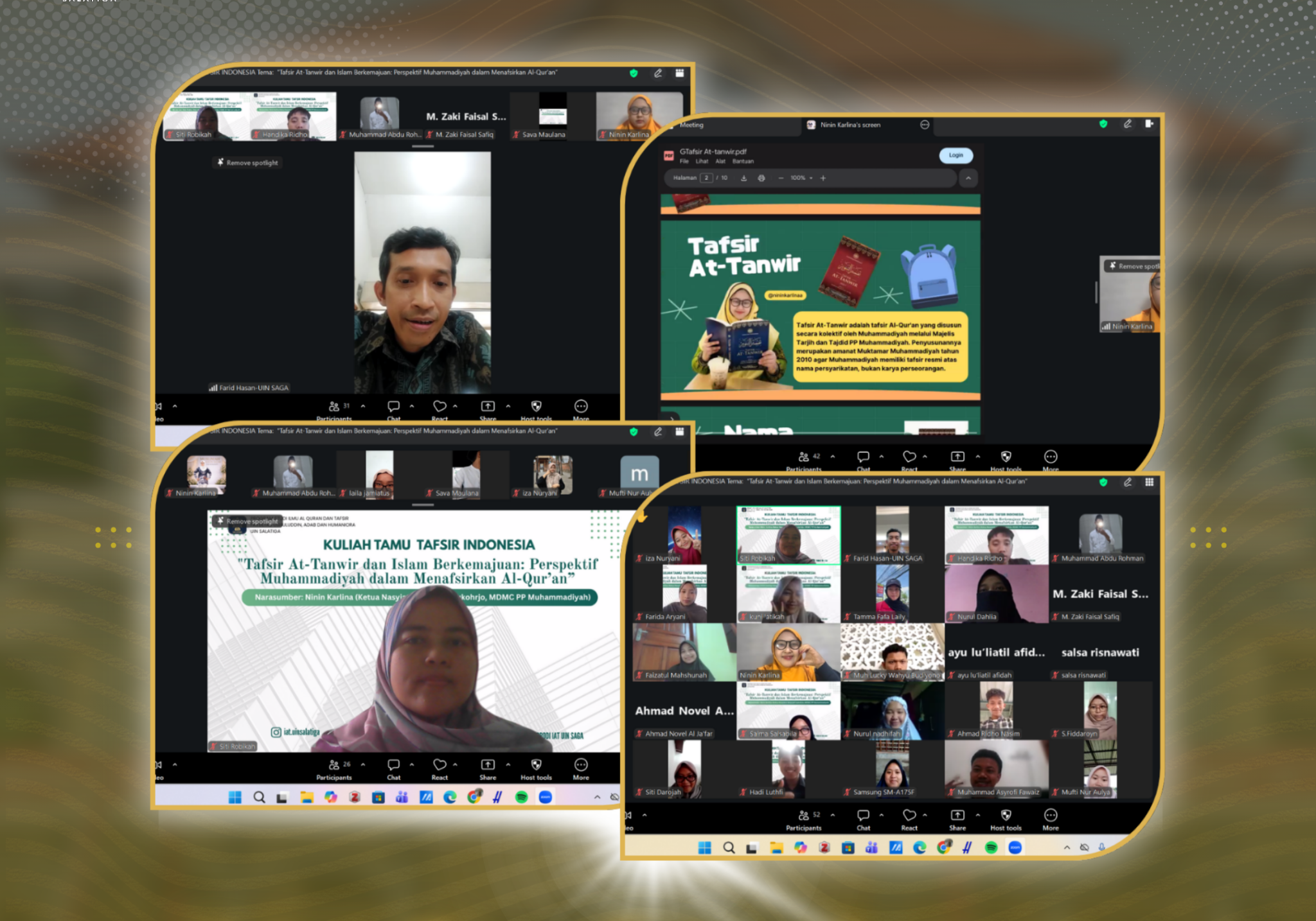 Kuliah Tamu Tafsir Indonesia Bahas Tafsir at-Tanwir dan Islam Berkemajuan Perspektif Muhammadiyah