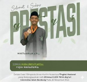 Mahasiswa Prodi Ilmu Hadis FUADAH UIN Salatiga Raih Bronze Medal Olimpiade Nasional