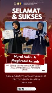 DUA MAHASISWA ILMU HADIS UIN SALATIGA BORONG JUARA DI PSHT CUP VI KOTA SALATIGA